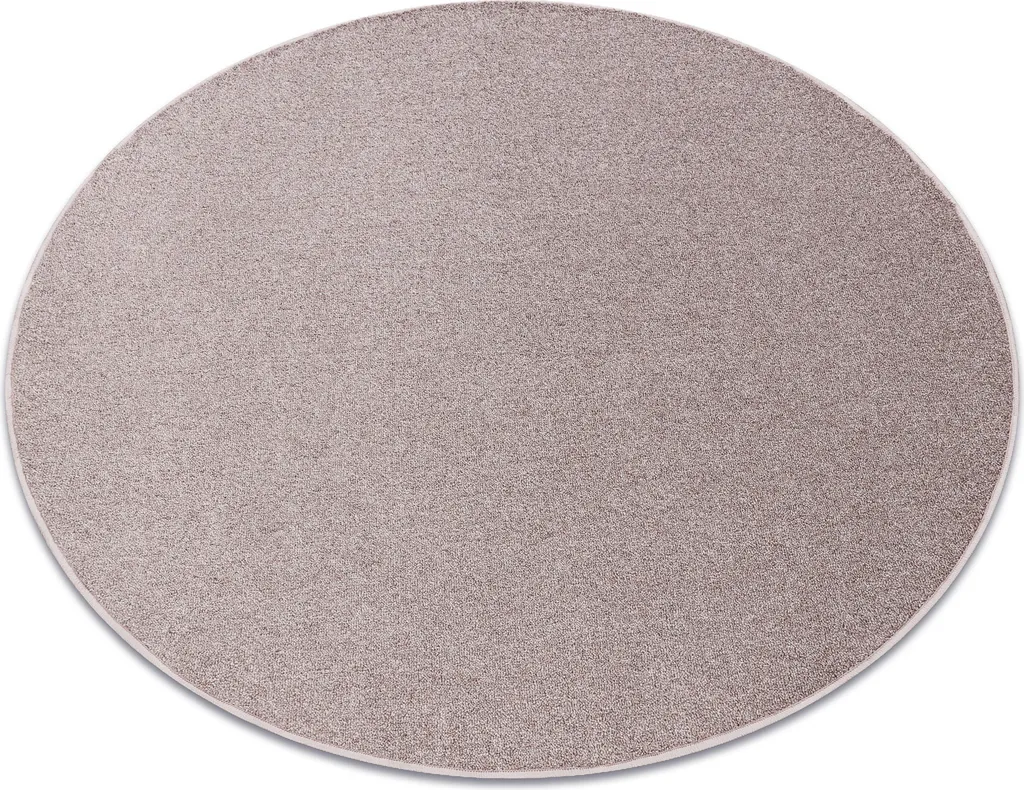 Tapis rond Excellence rose poudré 100 cm - Modèle 407 uni chiné