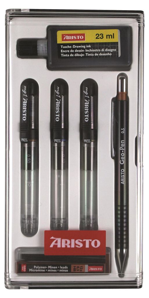 Aristo Tuschefüller mg1 College 3er-Set, 0,1/0,3/0,5 mm