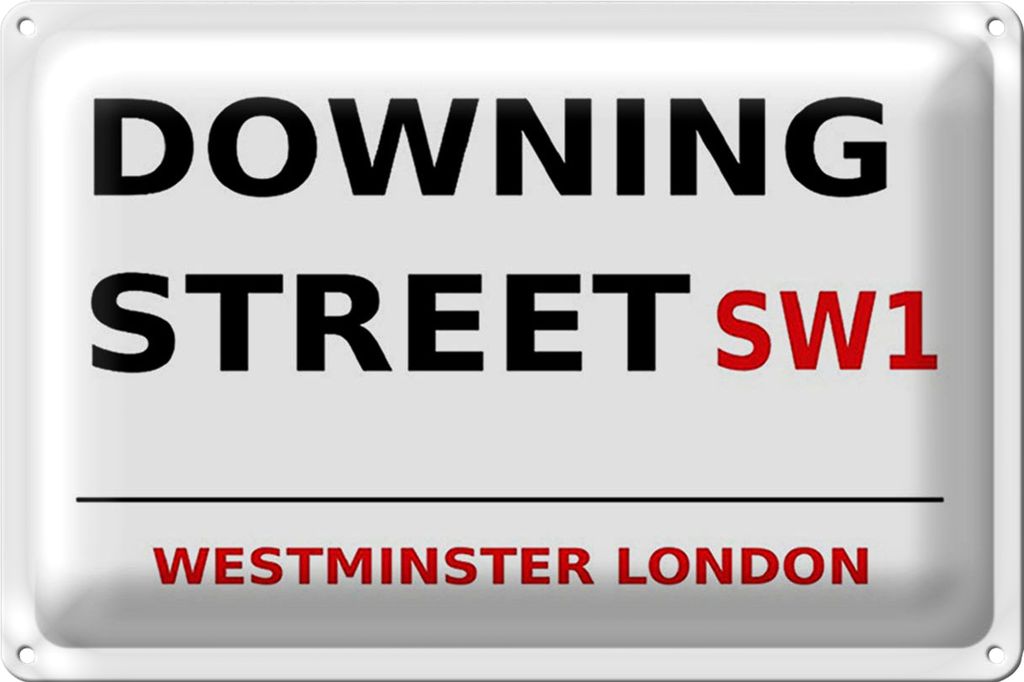 Blechschild London 30x20cm Westminster downing Street SW1