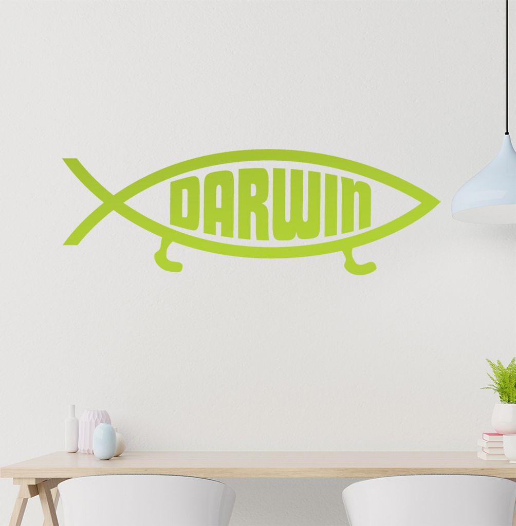 darwin Wandtattoo in 6 Größen - Wandaufkleber Wall Sticker - Dekoration, Küche, Wohnzimmer, Schlafzimmer, Badezimmer