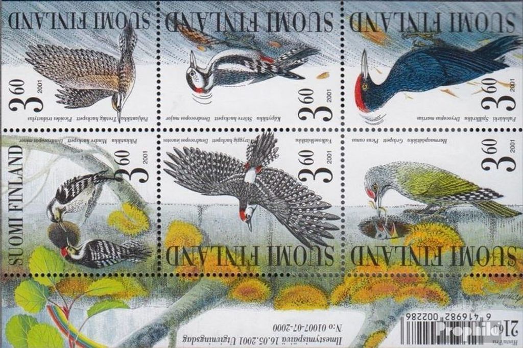 Briefmarken Finnland 2001 Mi Block27 (kompl.Ausg.) postfrisch Spechte
