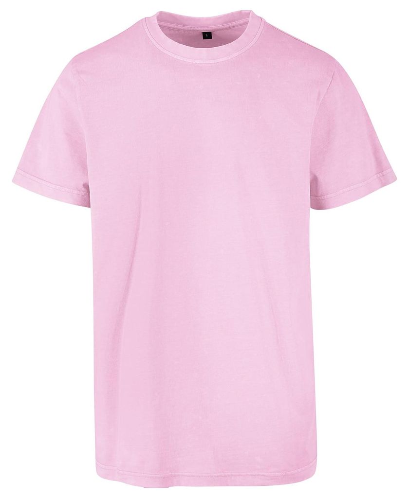 Build Your Brand - T-Shirt Rundhalsausschnitt für Herren/Damen Uni LT2367 (5XL) (Hellrosa)