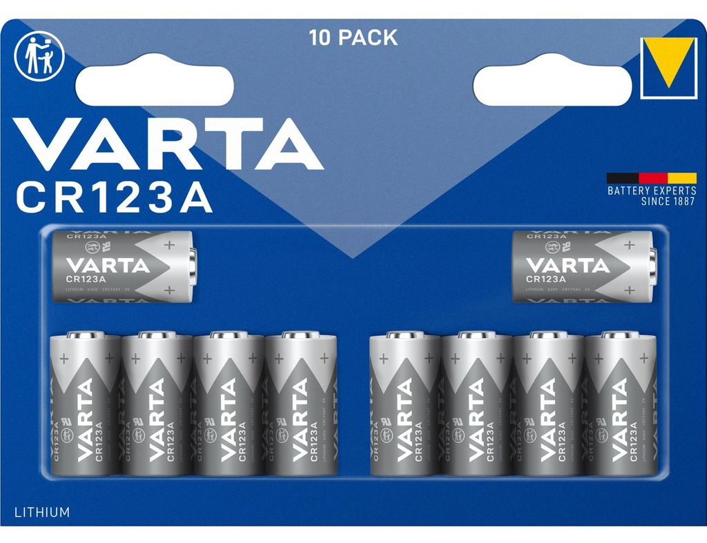 Varta Batterie Photo Lithium Cylindrical CR123A Blister 10 Obrázok produktu 