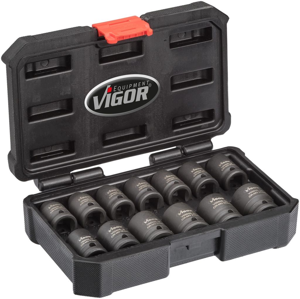 VIGOR V5550S Zestaw kluczy nasadowych udarowych ∙ krótki ∙ Zdjęcie produktu 