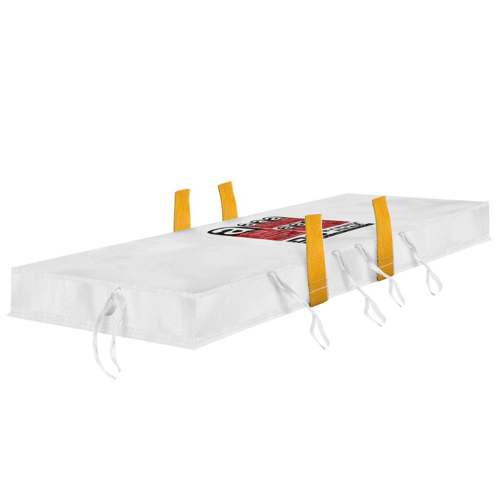 XXL Plattenbag 320x125x45cm Asbest Big Bag Well Platten Warndruck Traglast 1500 kg beschichtet mit Schürze und Deckel extra Hoch (45cm)