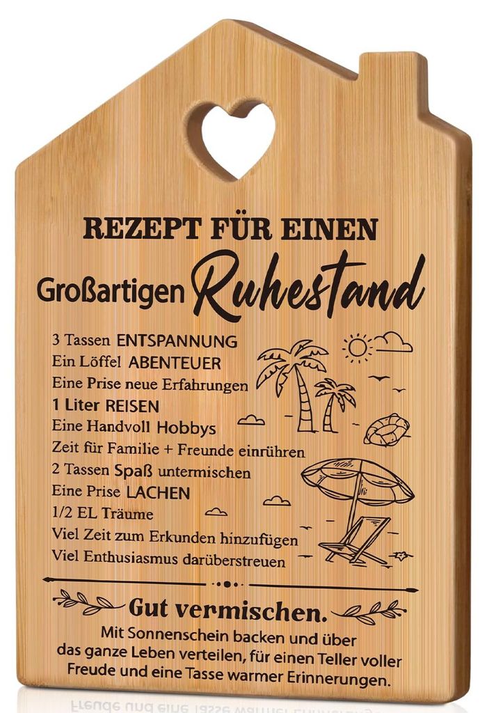 Geschenk zum Ruhestand, graviertes Holzschneidebrett mit Sprüchen, Ruhestandsgeschenk für Frauen und Männer, lustiges Ruhestandsgeschenk für M...