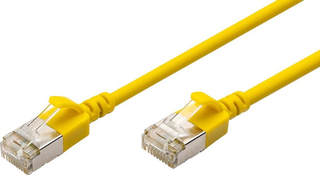 DIGITUS Slim Patchkabel Kat. 6A F/FTP gelb 1,0 m