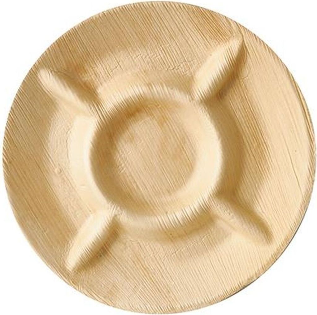 36 Papstar Teller, Palmblatt pure 5-geteilt Ø 24,5 cm, 2 cm Produktbild 