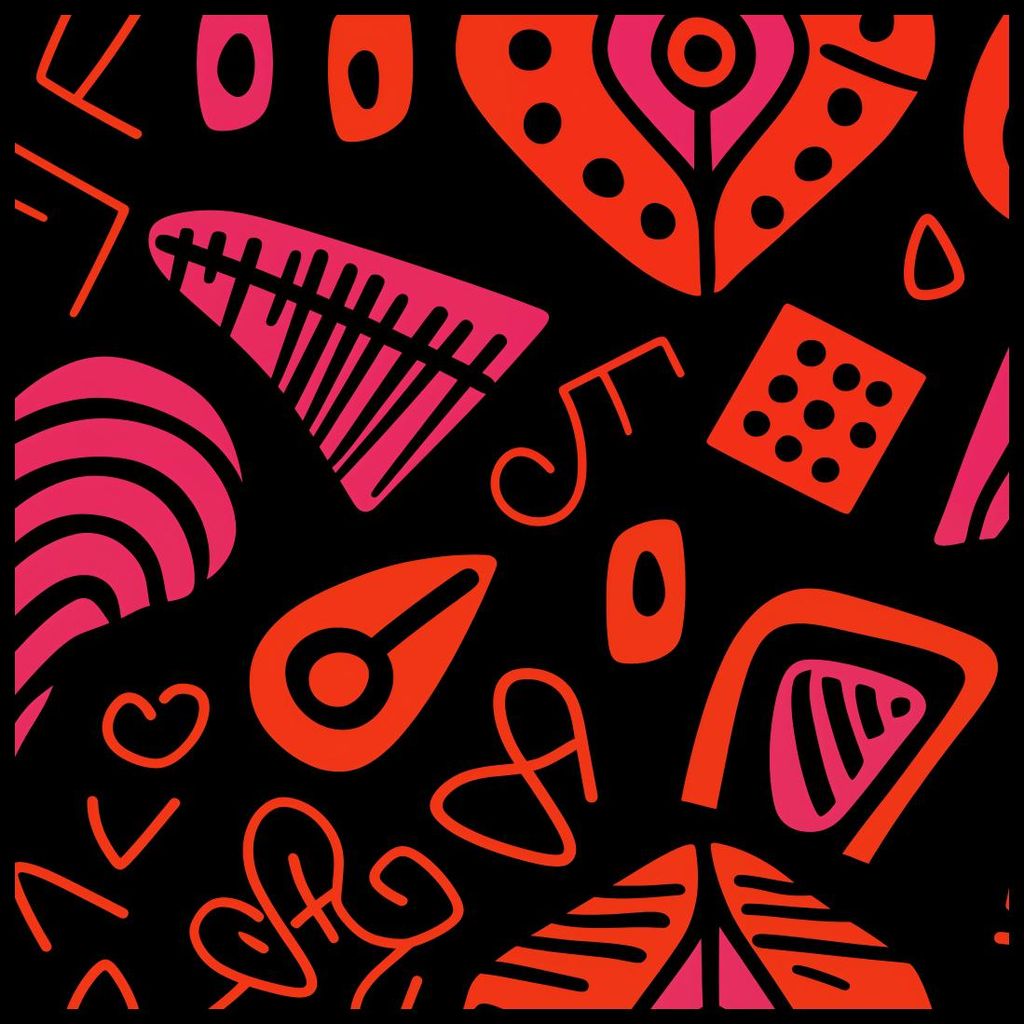 Plakat 100x100cm Rhythm der Muster