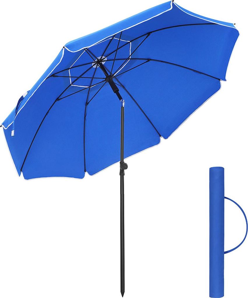 Faltbarer Sonnenschirm blau