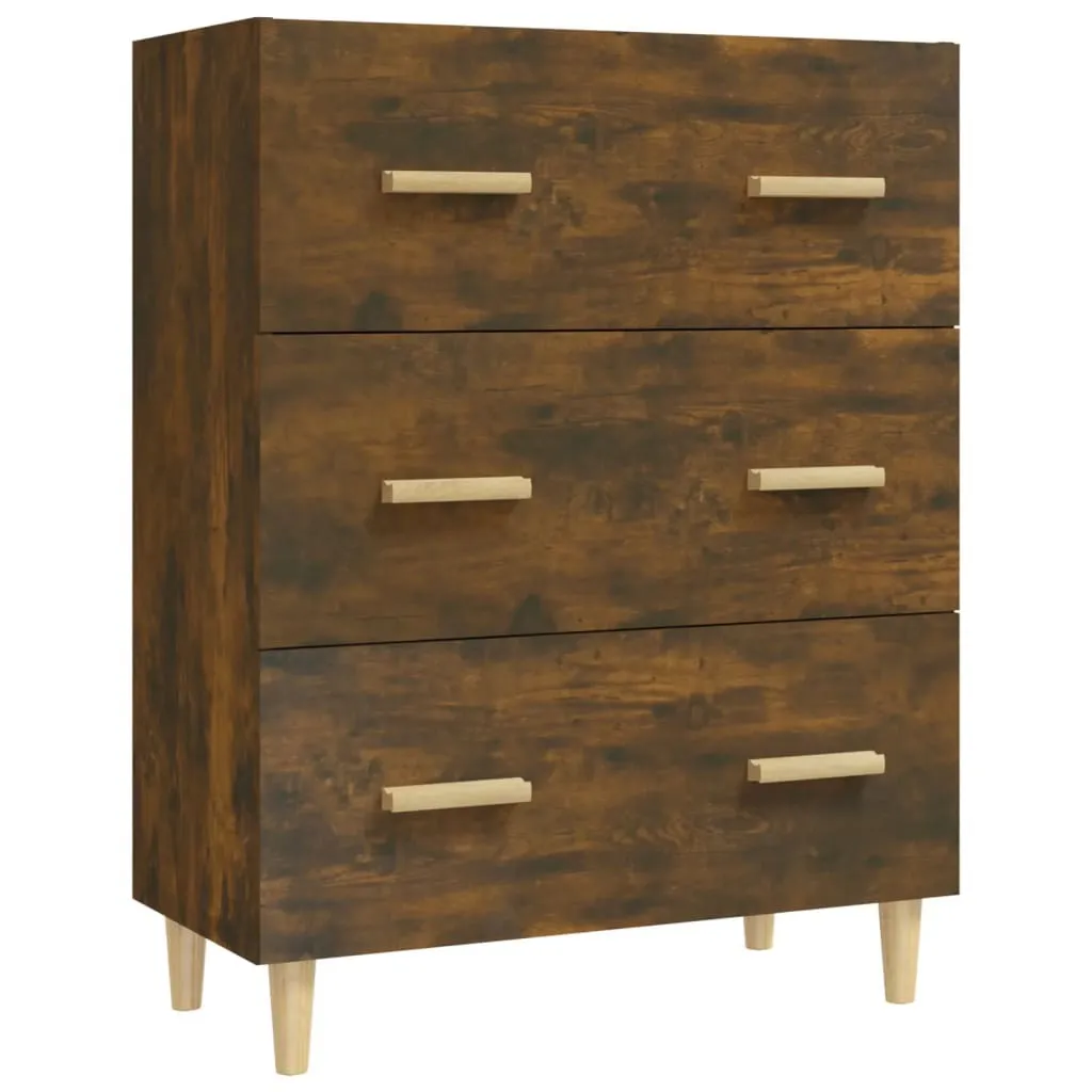 SYFAX™ Credenza Rovere Fumo 70x34x90 cm in Legno Multistrato