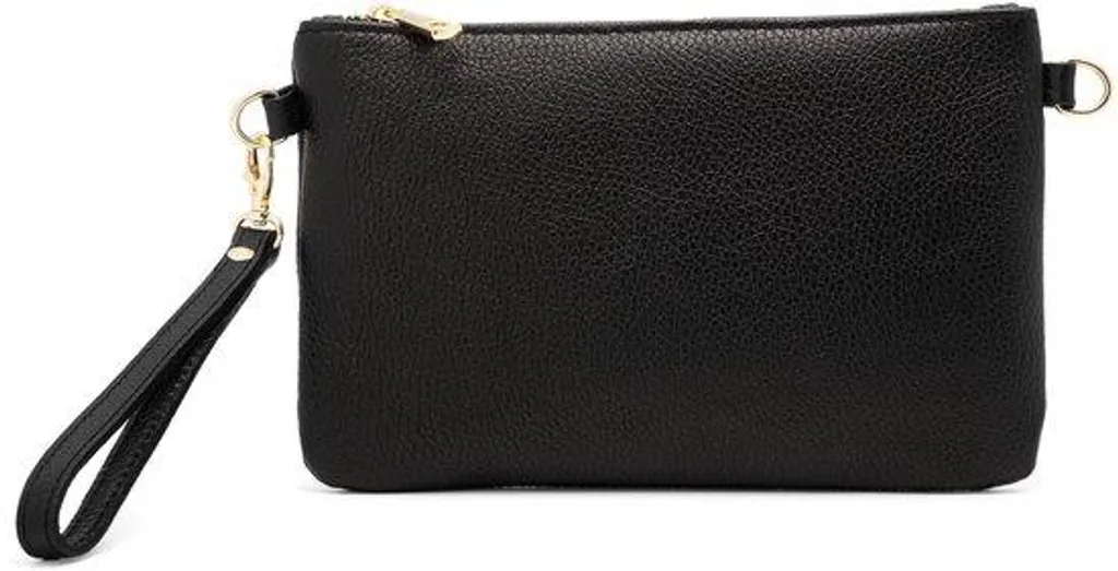 Sac à bandoulière en cuir pour femme - Petit sac à main italien noir