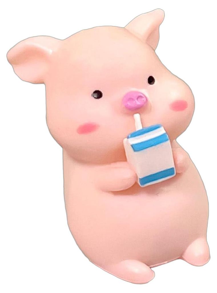 Mini-Schweinchen-Figuren, Cartoon-Miniatur-Schweinchen-Spielzeug, niedliche Ferkel-Kuchenaufsätze für Zuhause, Büro, Schreibtisch, Geburtstagsfe...