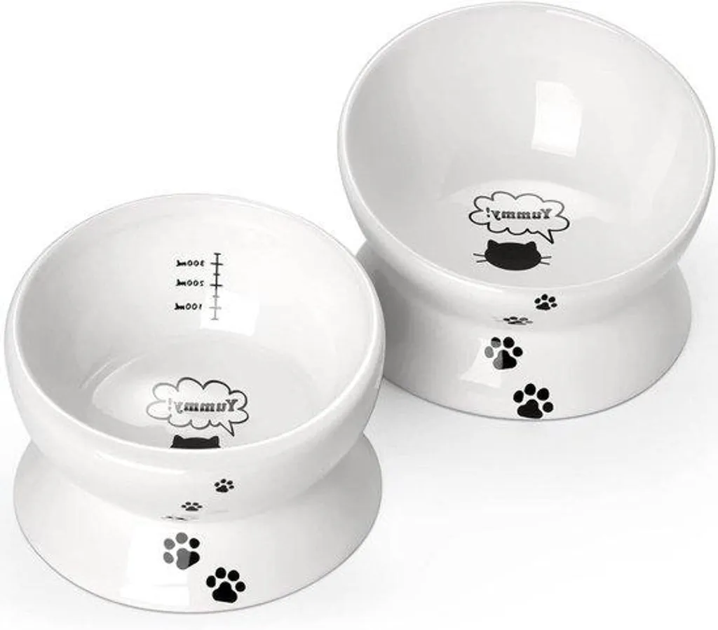 Bols en céramique anti-basculement inclinés 15° pour petits animaux