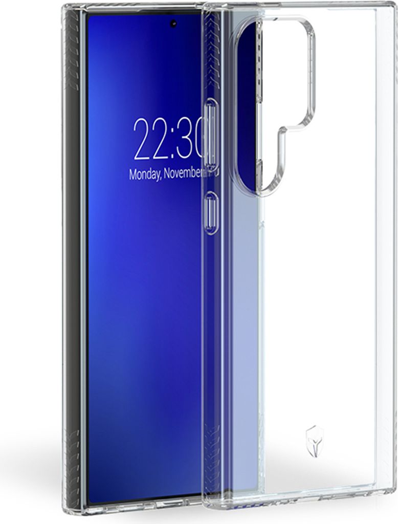 Force Case, Hülle für Galaxy S24 Ultra PULSE 3D-Inserts stoßfest, Transparent