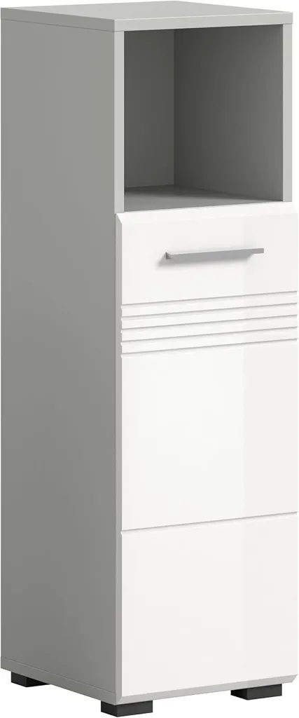 Meuble de Rangement Salle de Bain Suspendu Blanc Brillant Modèle Copa