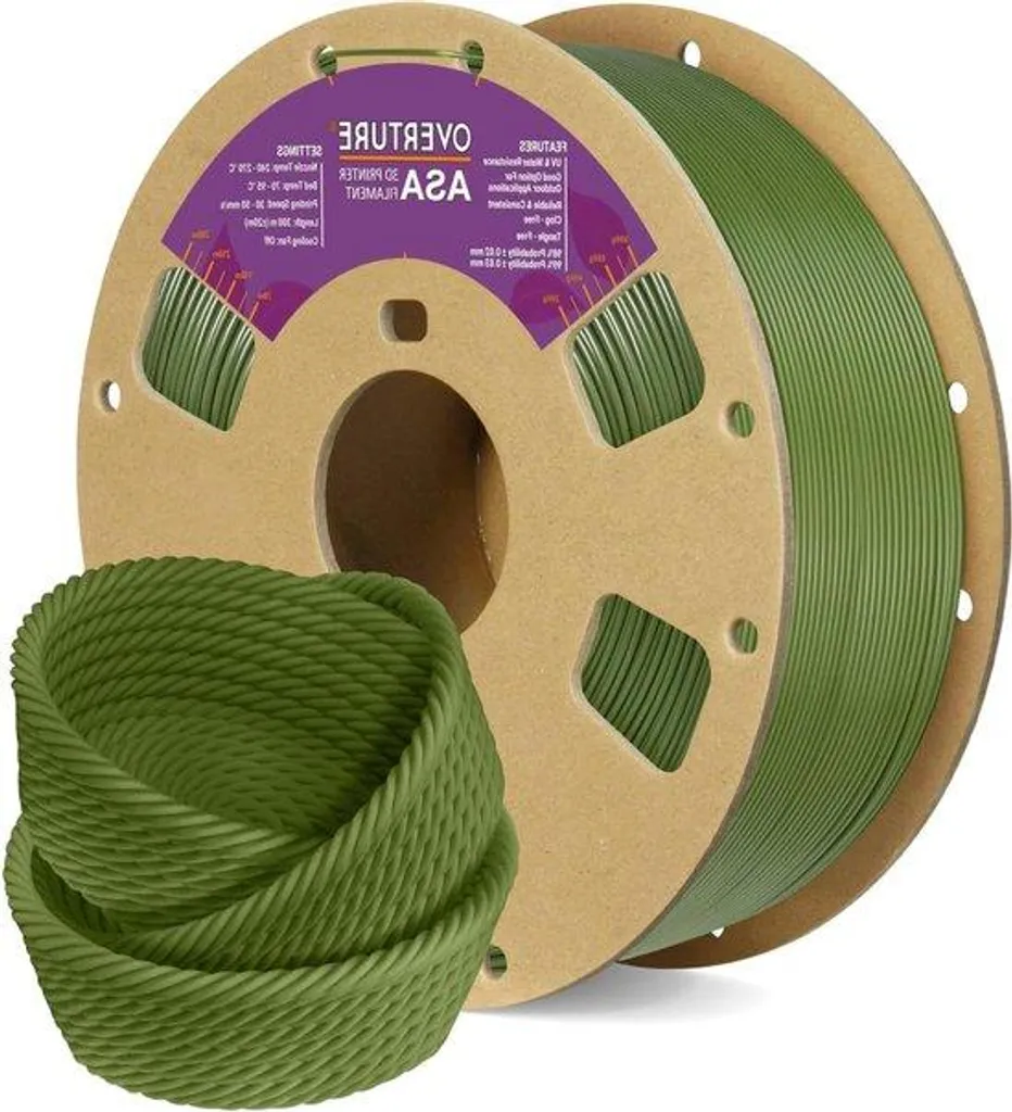 Filament extérieur 1.75mm vert olive pour décoration de jardin