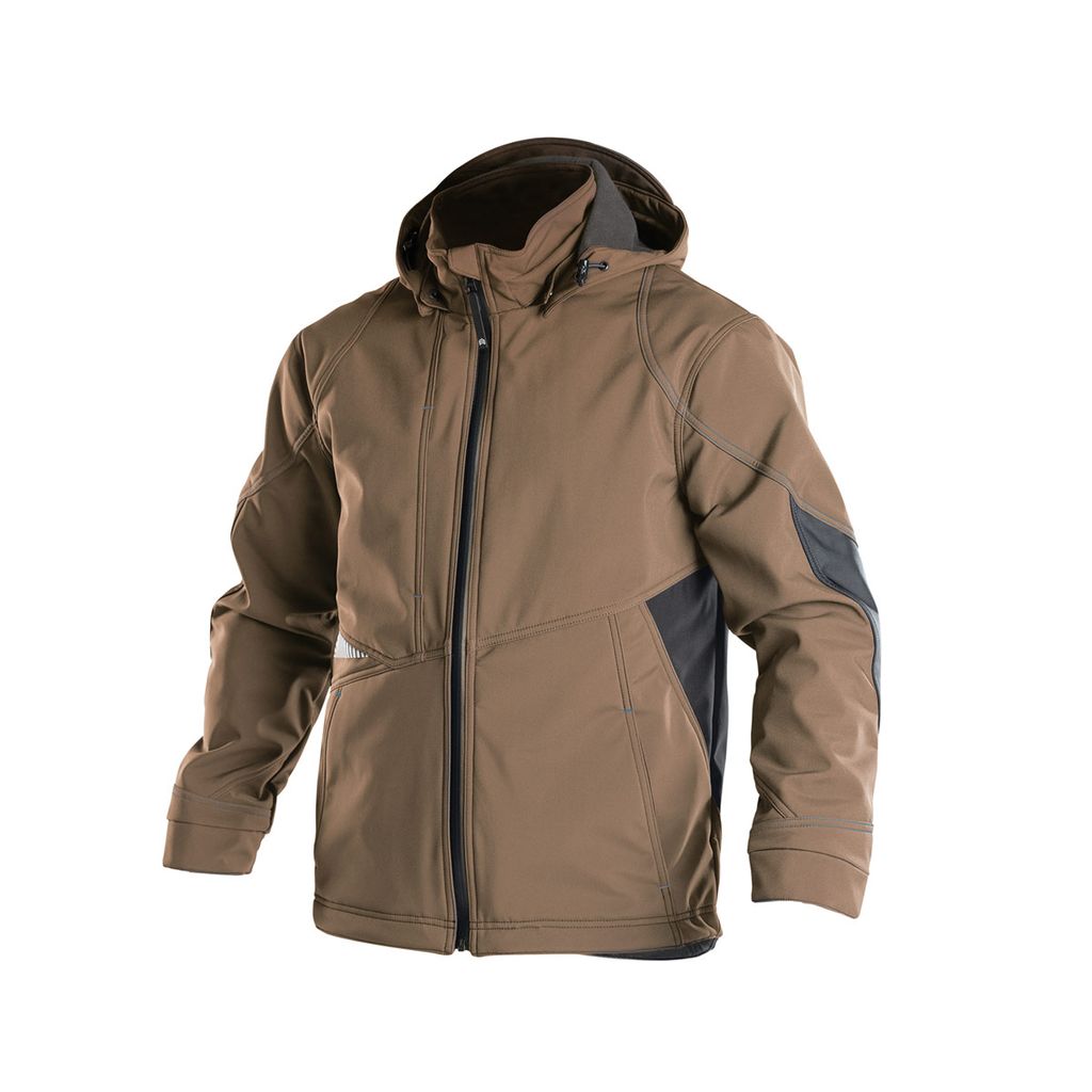 DASSY Gravity Softshell-Jacke LEHMBRAUN/ANTHRAZITGRAU Gr.2XL Länge: STANDARD