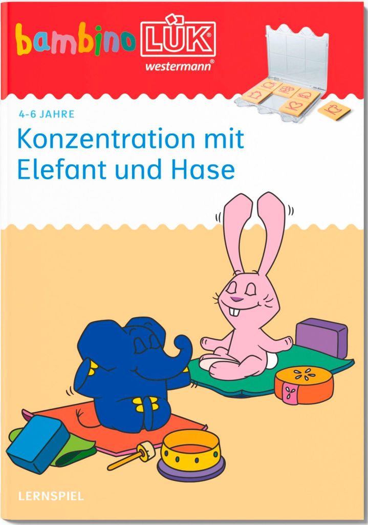 LÜK bambinoLÜK Buch Konzentration mit Elefant und Hase ab 4 Jahren 247505