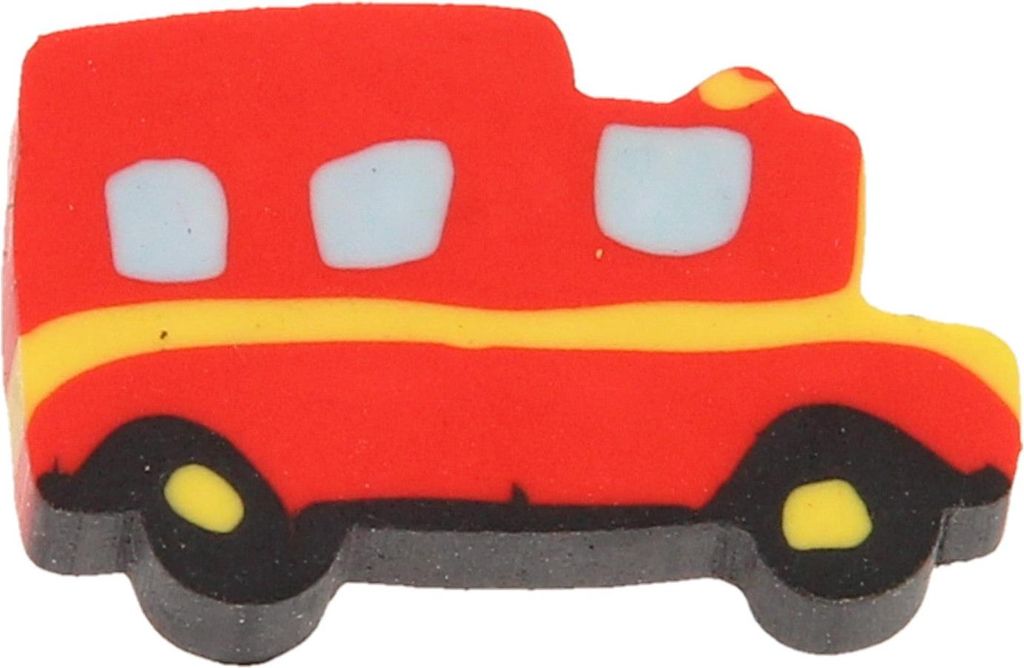 gomme camion de pompier garçons 3,5 cm gomme rouge Image du produit 