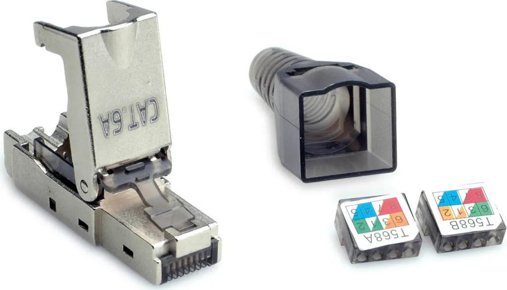 Spina RJ-45 VALUE Cat.6A STP 26.99.0373 Argento - Alta Qualità Industriale