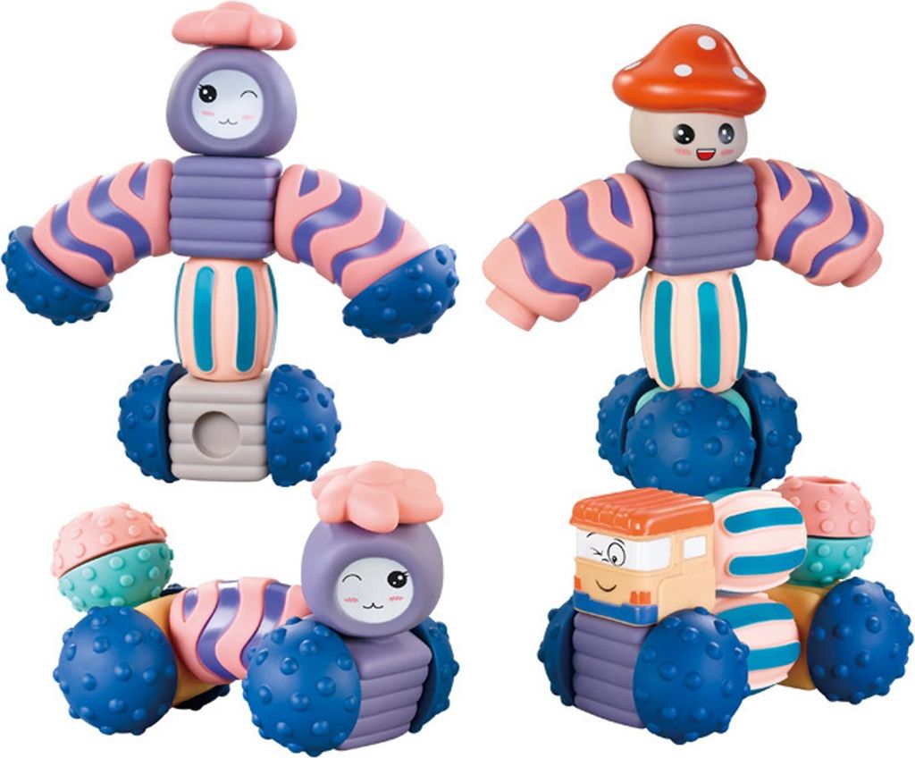 Kleinkind-Baustein-Spielzeug-Set, Kleinkind-Puzzle, pädagogisch