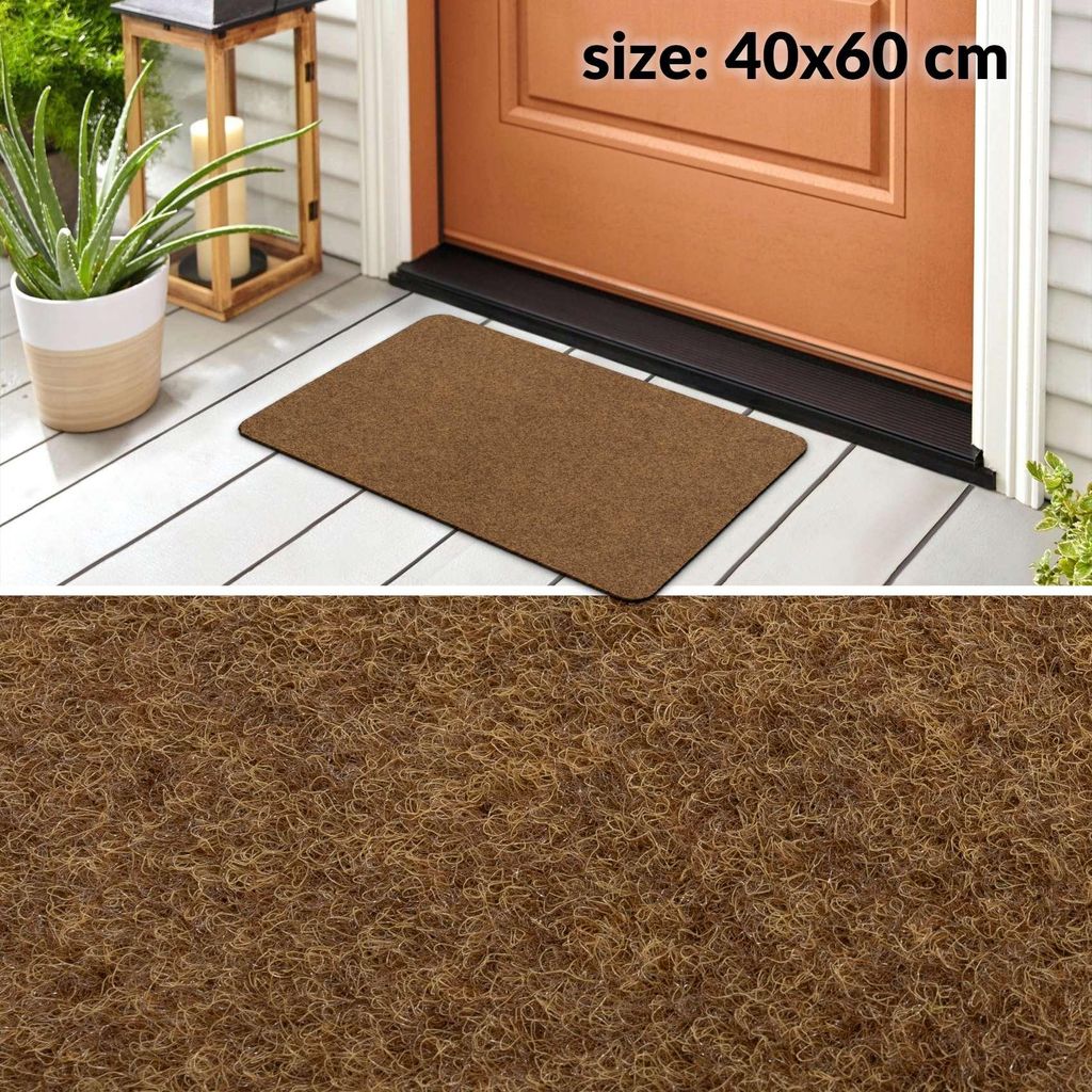 Fußabtreter Schmutzfangmatte Fußmatte Sauberlaufmatte Fußabstreifer Eingang POET 40x60cm Farbe Kokos