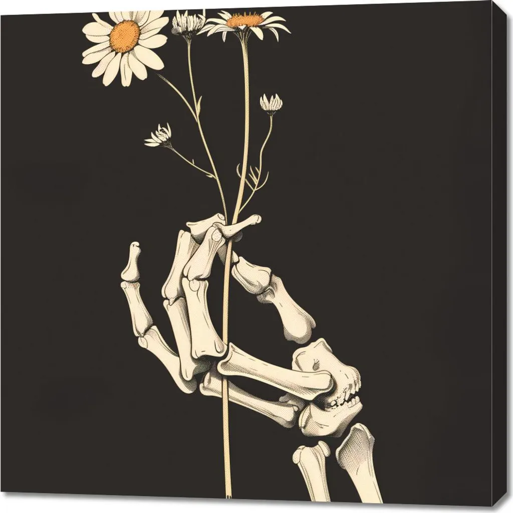 Quadro 90x90 Vita e Caducità in Offerta | Tela Materica Alta Qualità