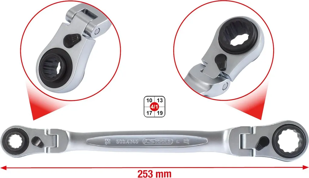 KS Tools 503.4745 Chiave Flessibile 4 in 1 - Risolvi Ogni Bullone - 2
