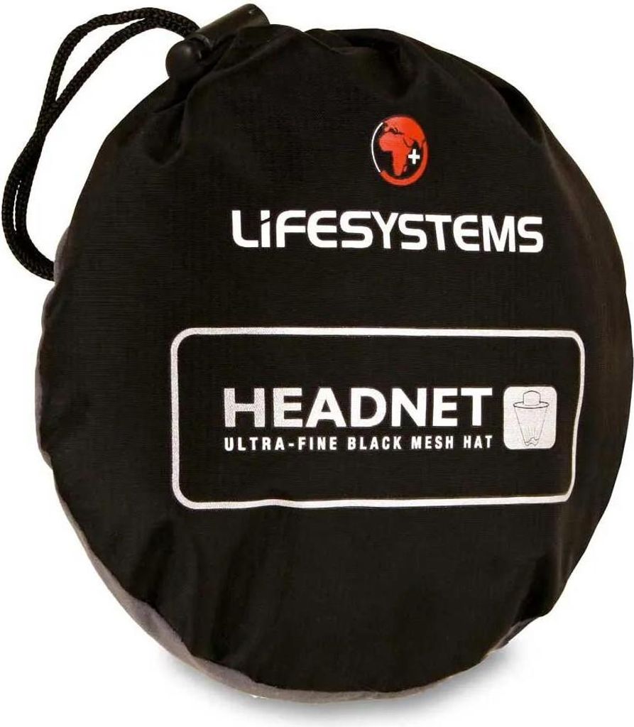 Lifesystems Headnet Ultra-fine Mesh Hat Moskitonetz Schwarz Schwarz One Size