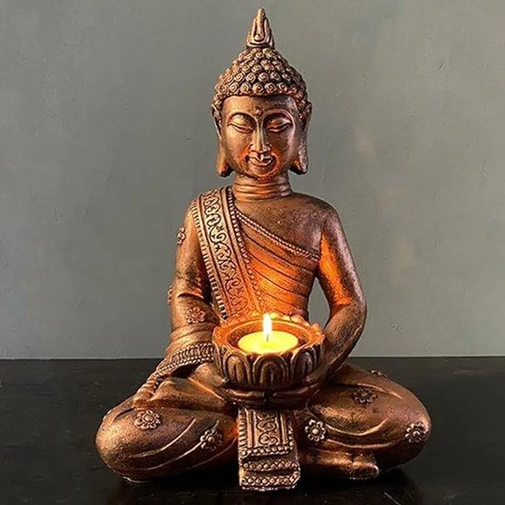 Statue Bouddha contre le stress - Décoration apaisante maison et jardin