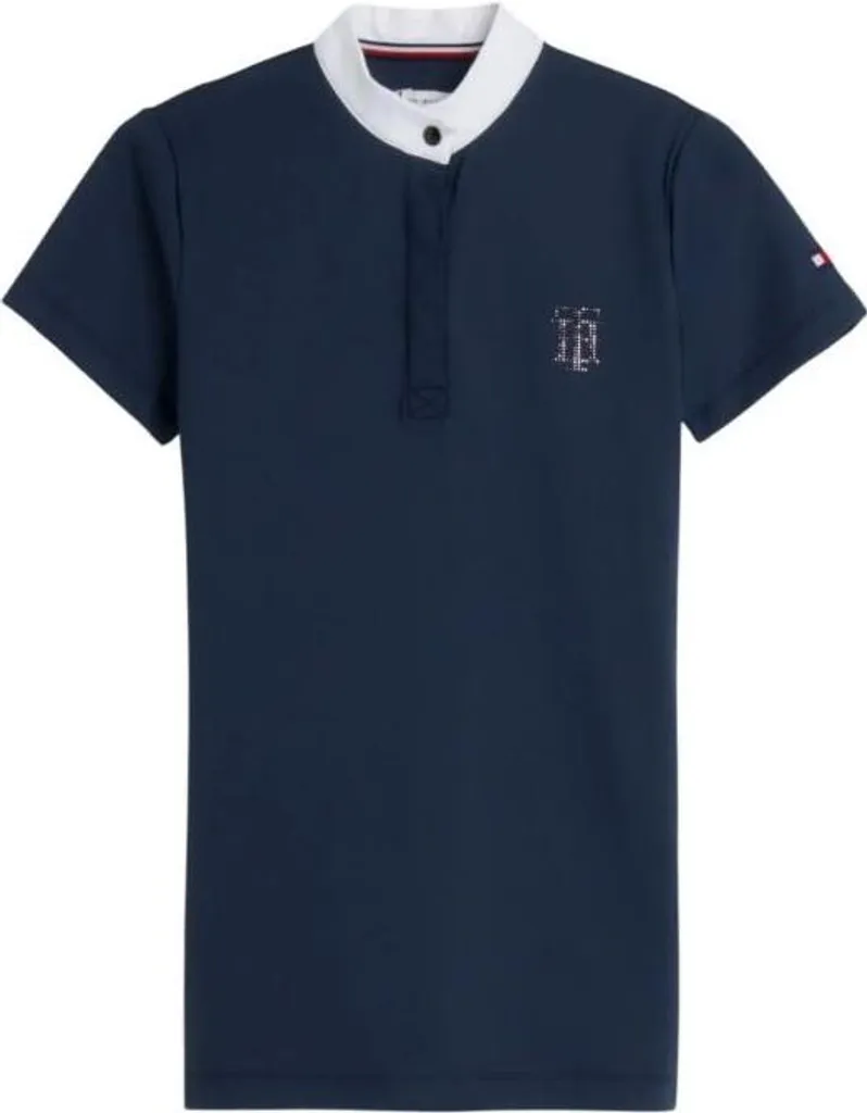 Polo de concours performance avec strass Tommy Hilfiger Femme Bleu Sky L