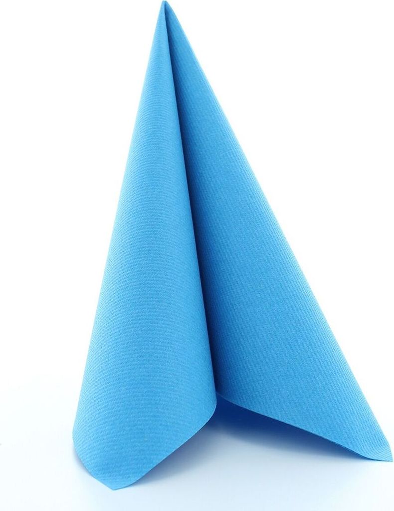 Airlaid Serviette Aquablau, 40 x 40 cm, 50 Stück - Mank