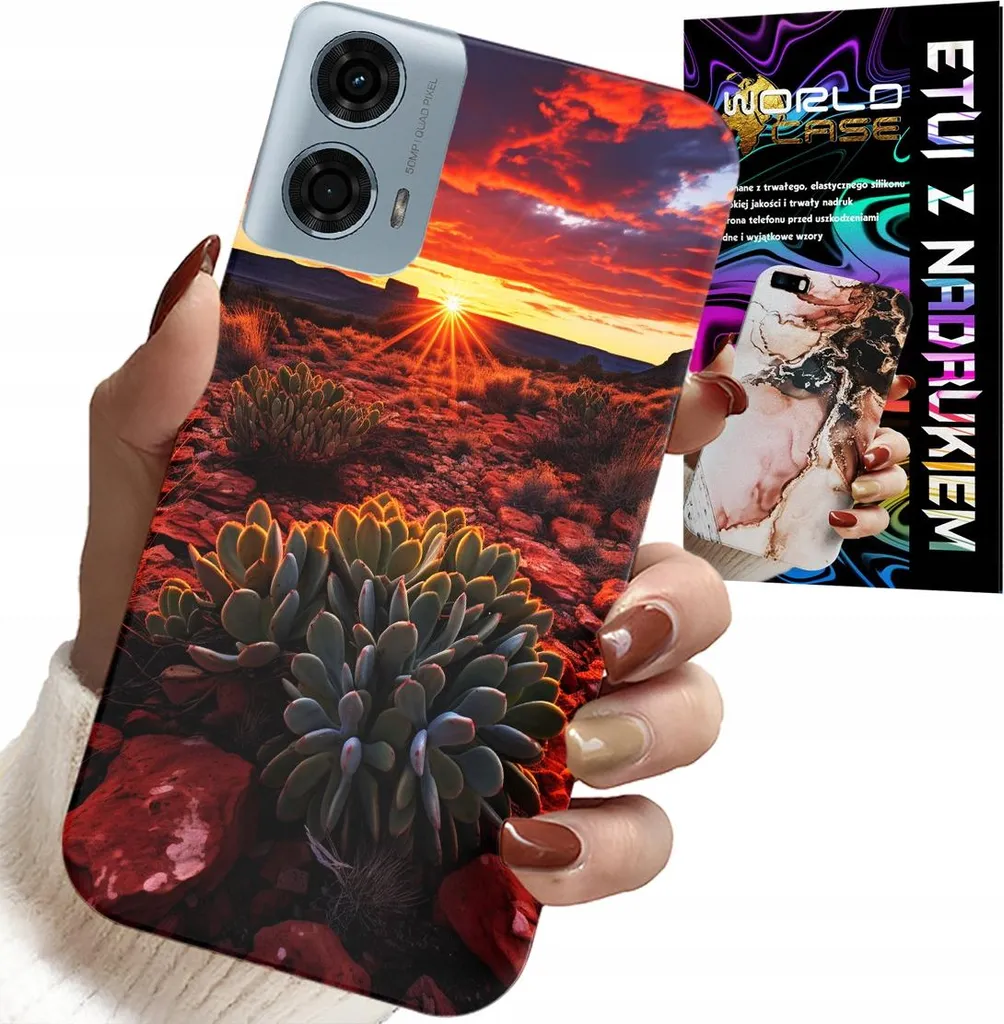 Custodia Motorola Moto G85 5G: Design Deserto Messicano e Vetro 9H