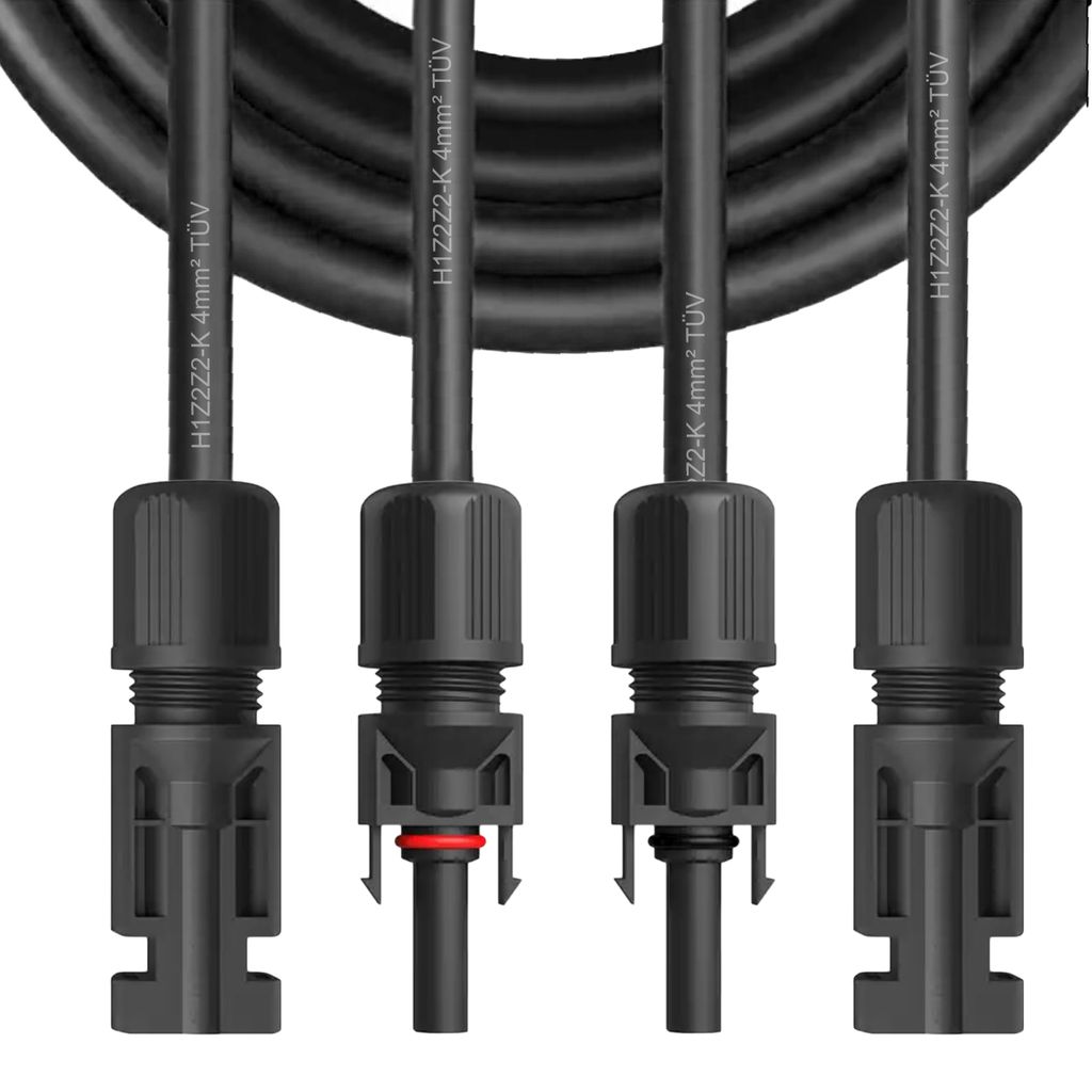 Solar Verlängerungskabel Solarkabel Stecker 1500V für Solarmodule 4 / 6mm² KabelSteuersatz:0% gem. § 12 Abs. 3 UStG;Kabellänge:2x 7M 4mm²