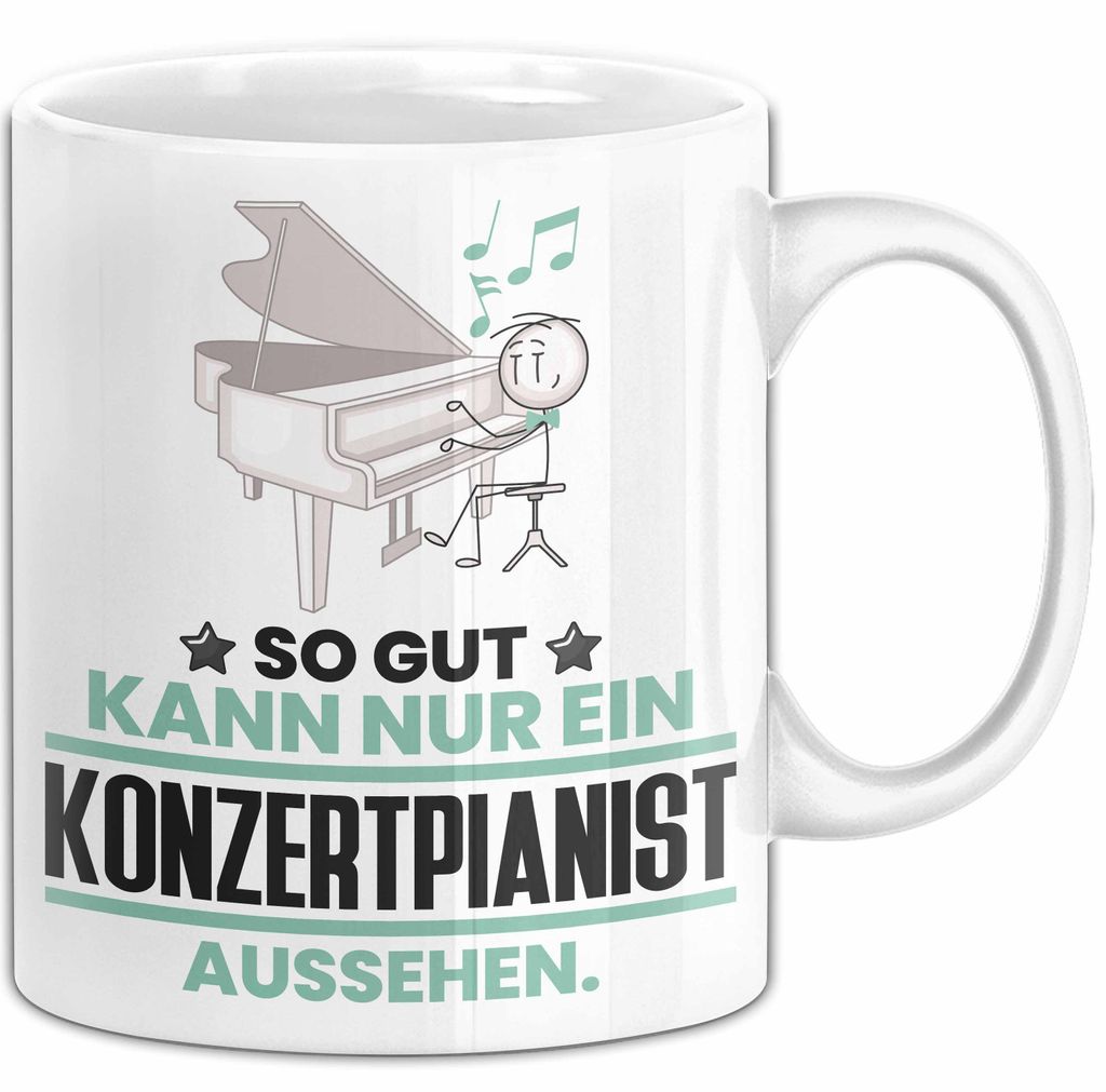 Konzertpianist Geschenk Tasse So Gut Kann Nur Ein Konzertpianist Aussehen Geschenkidee Kaffee-Becher (Weiß)
