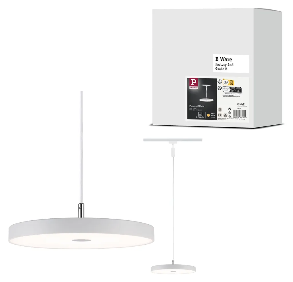 Suspension LED Paulmann URail Hildor à Intensité Variable Noir 5W