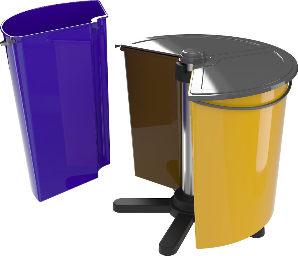 EcoBinSpin Poubelle pour tri sélectif avec couvercle Image du produit 