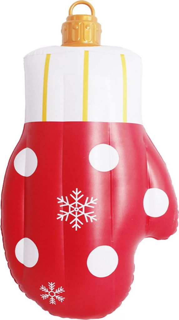 Aufblasbare Weihnachtsdekoration, aufblasbare Weihnachtsbaum-Handschuh-Dekoration, wiederverwendbar, aufblasbare hängende Weihnachtskugel für die...