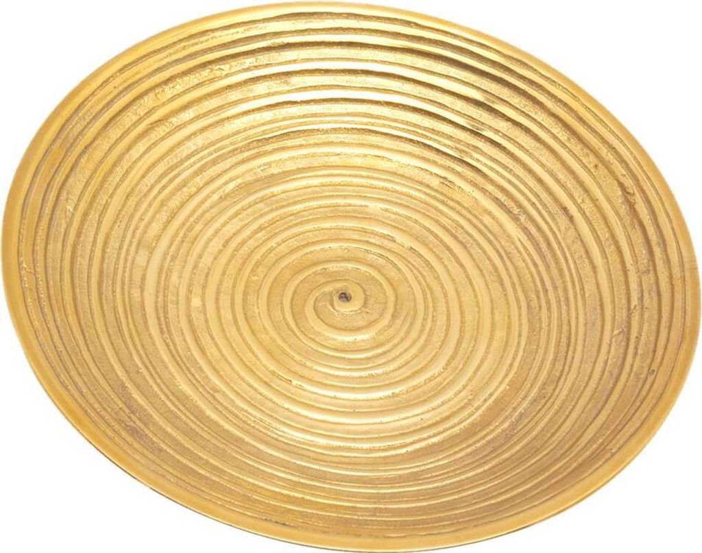 Kerzen -Rillen-Teller Ø12cm Kerzenteller aus Messing Gold Hochzeitskerzenhalter