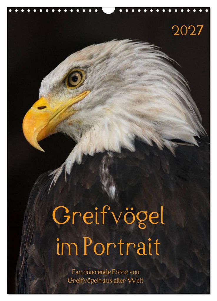 Greifvögel im Portrait (Wandkalender 2027 DIN A3 hoch), CALVENDO Monatskalender