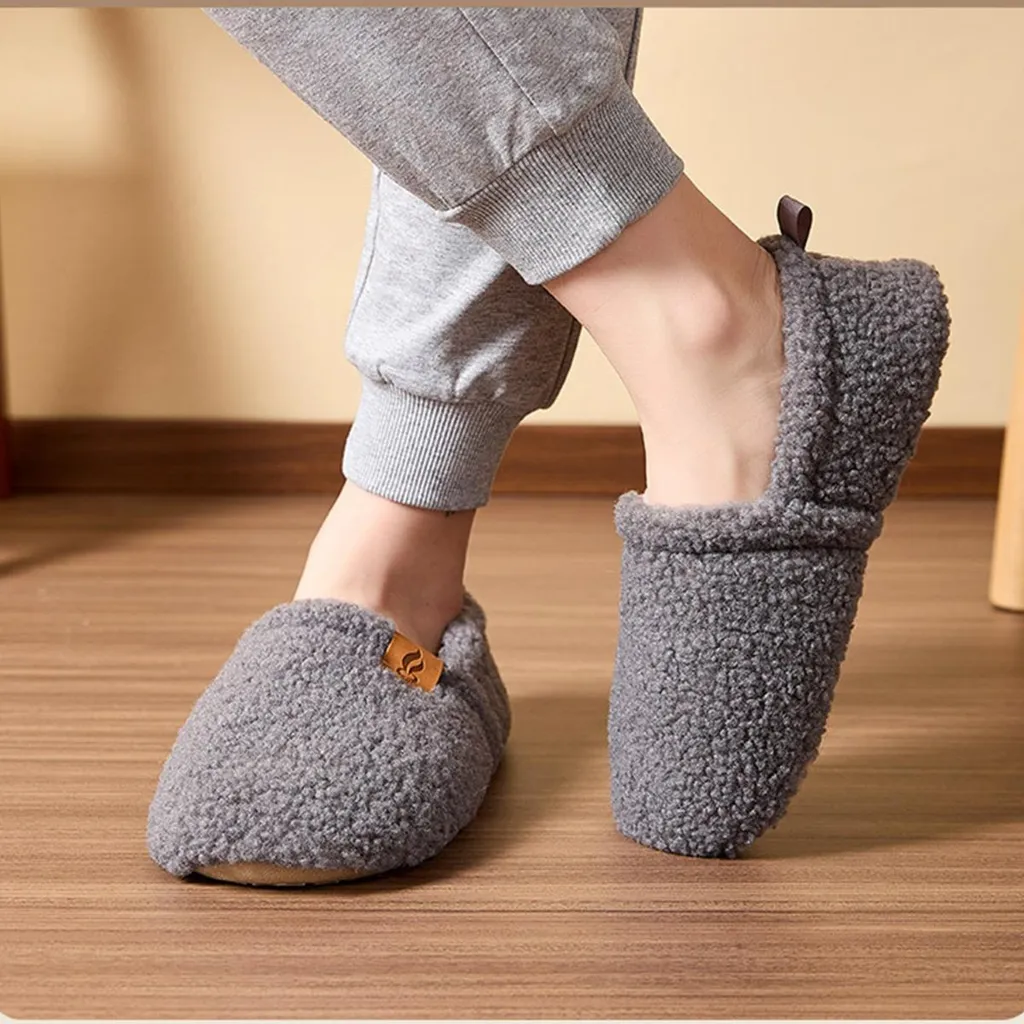 Pantofole Uomo In Lana E Cashmere - Invernali, Calde, Antiscivolo, Grigie, Taglia 42 2/3 EU