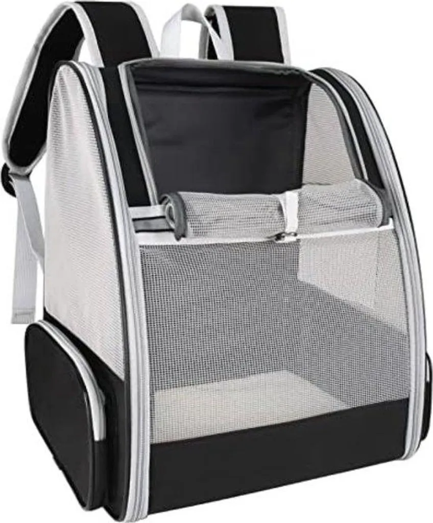Sac de transport pour chiens Noir Taille M pliable avec maille respirante