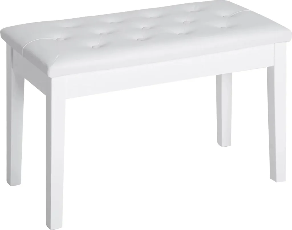 Tabouret de piano blanc et coffre de rangement - Banquette pour clavier