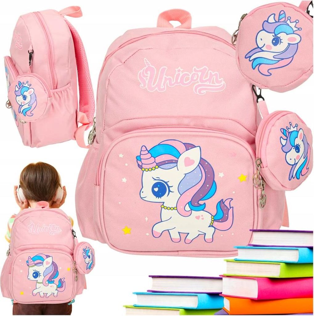 Einhorn Rucksack Für Mädchen, Schulkinder, Kindergarten, Rosa