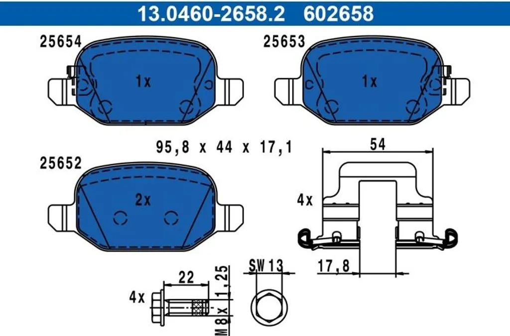 Plateaux de Frein Arrière Fiat 500L 0.9 1.4 et 1.3 1.6D dès 2012