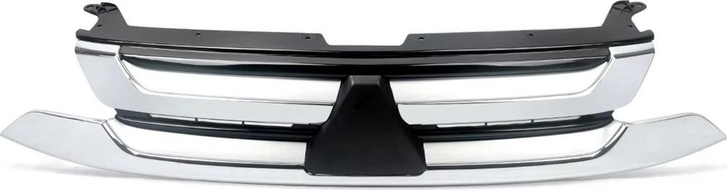 Oberer Kühlergrill Trinax – Für Mitsubishi Outlander (2016-2018) – VorStoßstangen – Chrom/Schwarz – Auto Zubehör