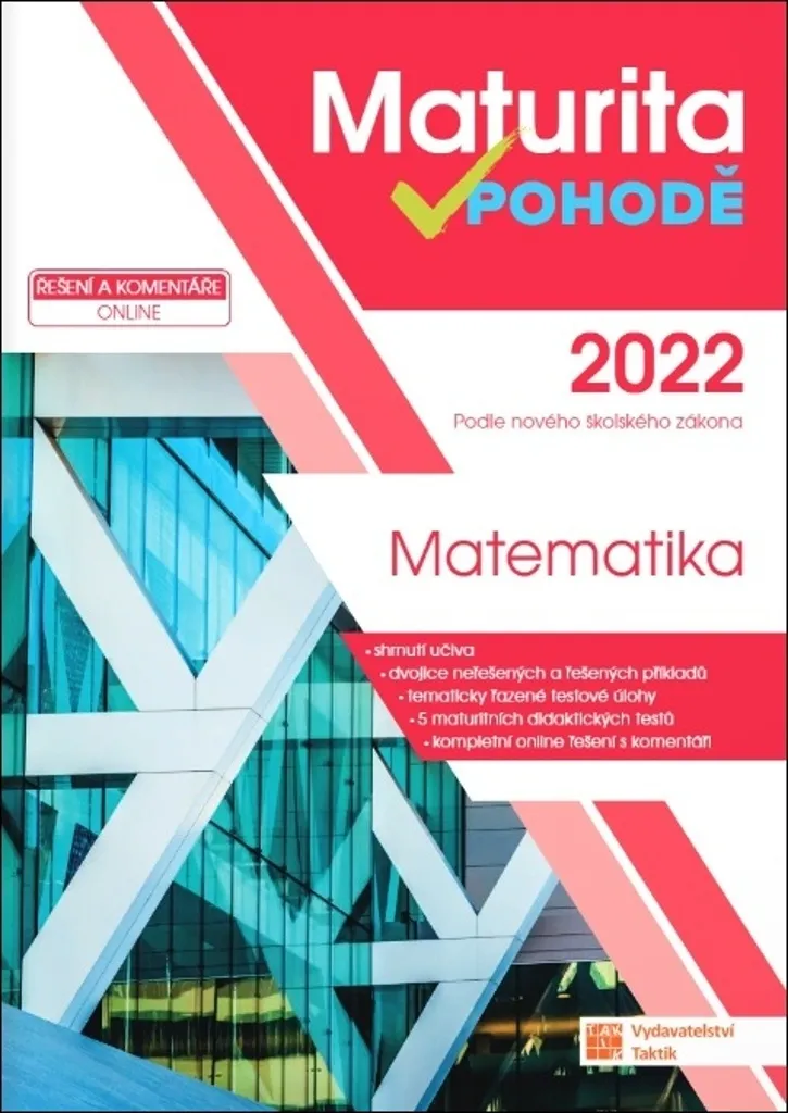 Préparation Matematika Maturita v pohode 2022 réviser le bac math