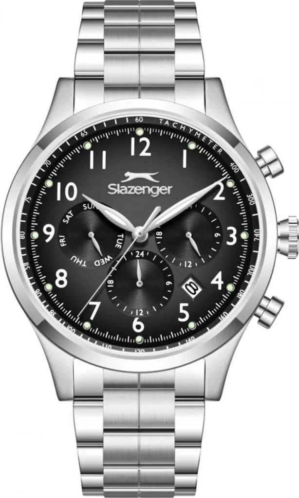 Montre Slazenger Homme Acier avec Cadran Anthracite et Look Moderne