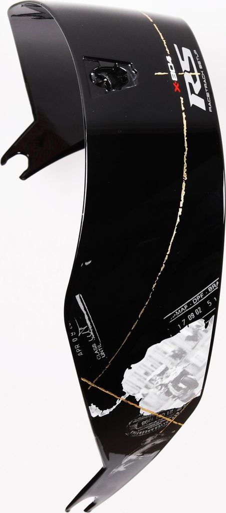 Spoiler Aerodynamischer hinterer glänzender schwarzer Helm Nolan X-804 RS U.C Checa 24